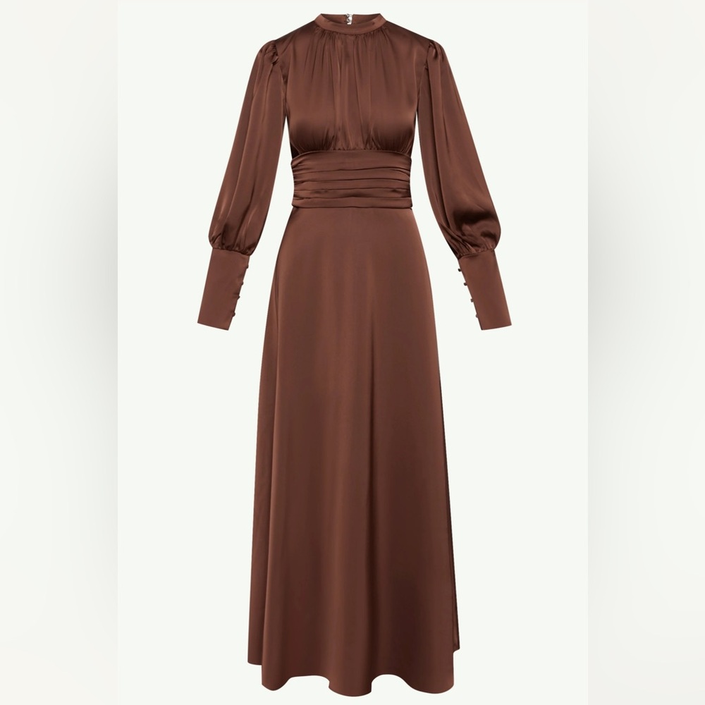 NWT Veiled Collection Satin Maxi Dress - Modest - Picture 3 of 9